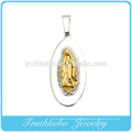 High Quality Casting Pendant Factory Price Wholesale Custom Metal Casting Gold Virgin Mary Stainless Steel Jewelry Pendant